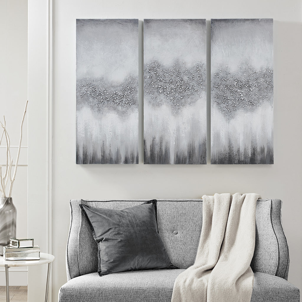 3-piece Grey Luminous Canvas Set