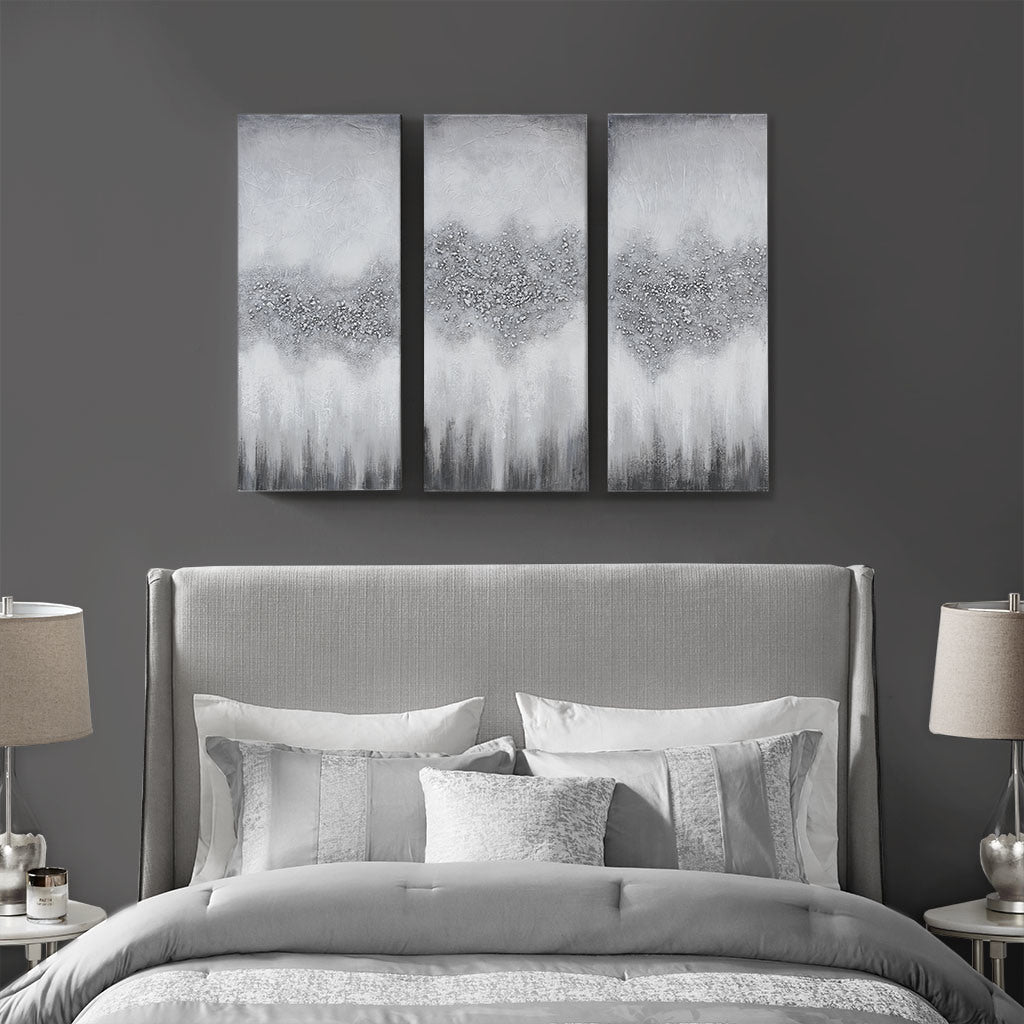 3-piece Grey Luminous Canvas Set