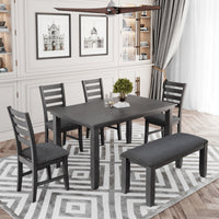 Dining Room Table with 4 Chairs and 1 Bench