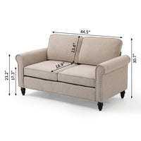 Beige Loveseat