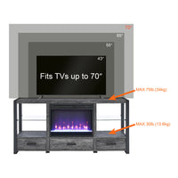 Electric Fireplace TV Stand With Colorful LED Lights