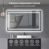 RGB LED Bathroom Mirror with Anti-fog