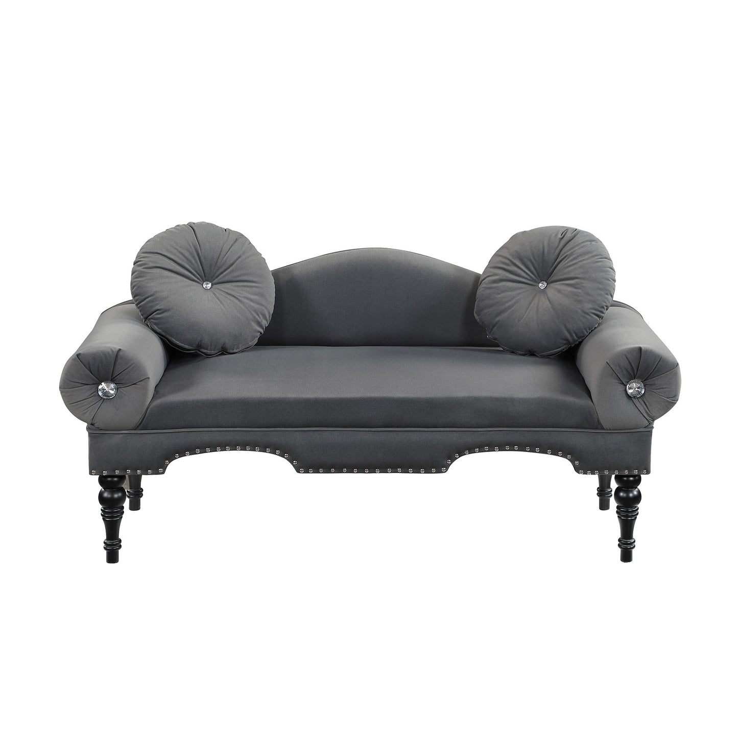 Velvet Upholstered Loveseat