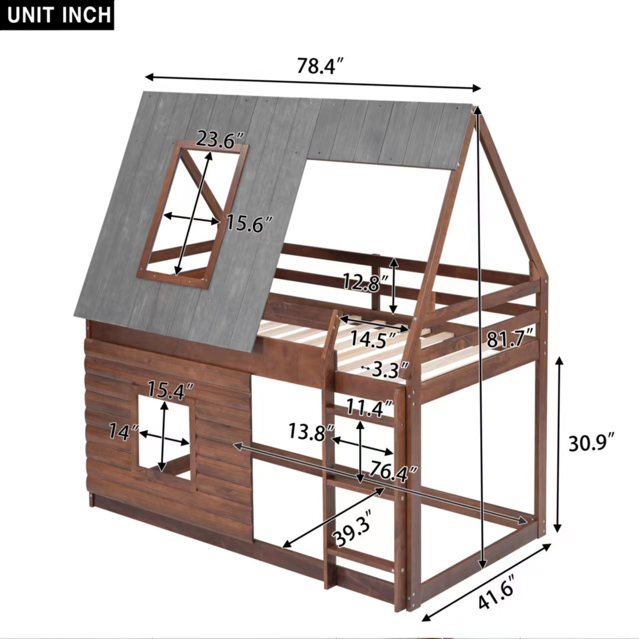 Cabin Bunk Bed - Twin