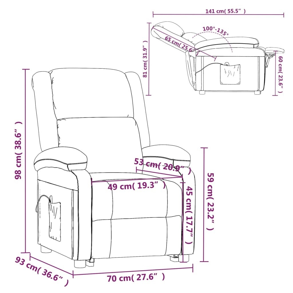 Massage Chair - Light Gray