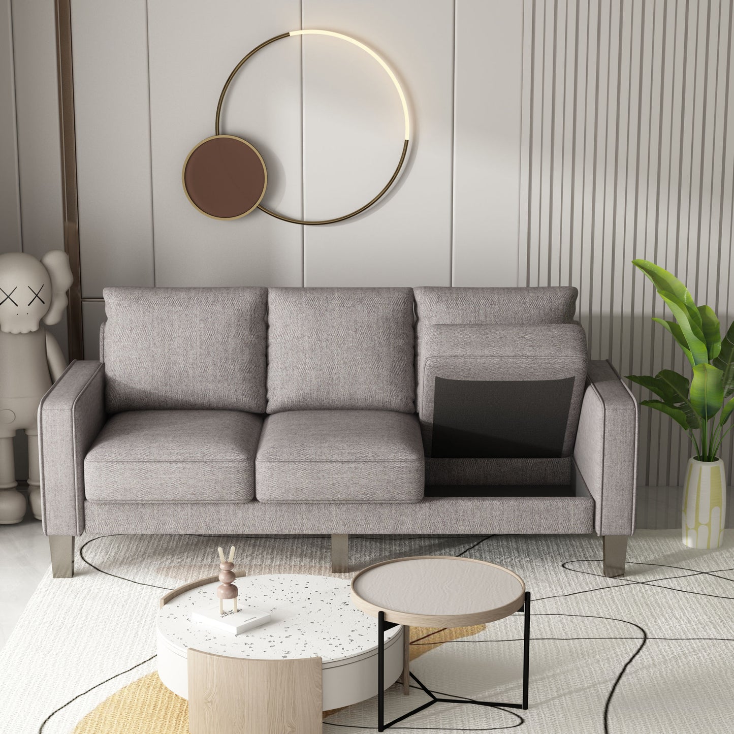 Modern Loveseat and Sofa Set