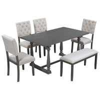 Dining Table With 4 Chairs and 1 Bench