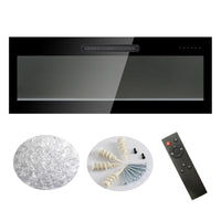 Tempered Glass Front Electric Fireplace with Remote 60"