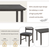 Dining Room Table with 4 Chairs and 1 Bench