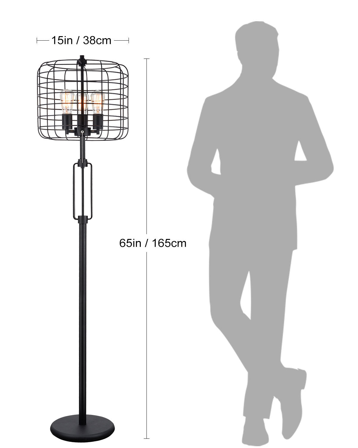 Industrial Cage Floor Lamp