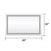 Frameless Rectangular LED Bathroom Mirror