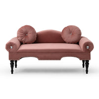 Velvet Upholstered Loveseat