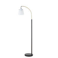 Arched Floor Lamp with Frosted Glass Shade