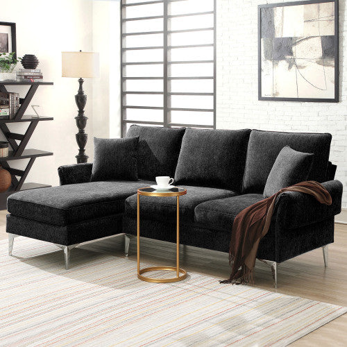 84" Sectional Sofa with Reversible Chaise Lounge