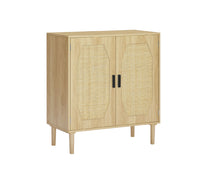 Storage Cabinets with Rattan Decorative Doors