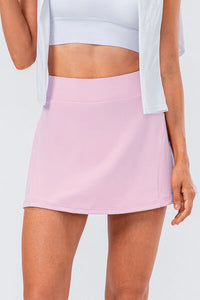 High Waisted Pleated Active Skirt