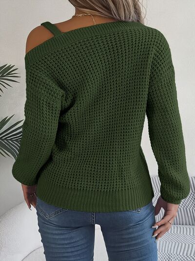 Asymmetrical Neck Sweater