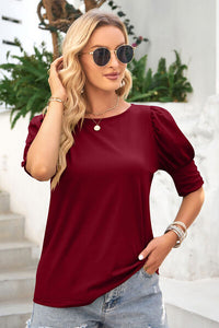 Lantern Short Sleeve Blouse