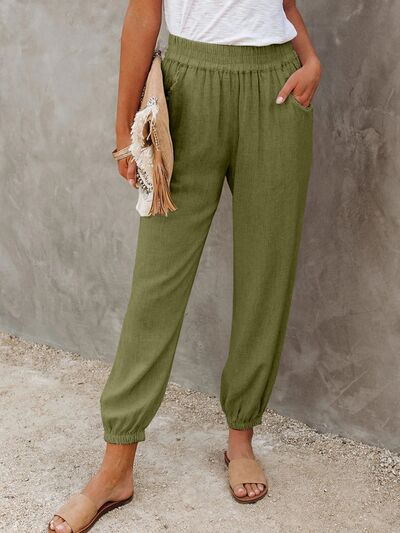 High Waisted Cropped Pants