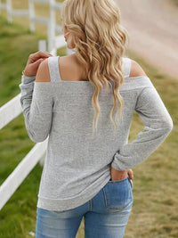 Cutout Cold Shoulder Blouse