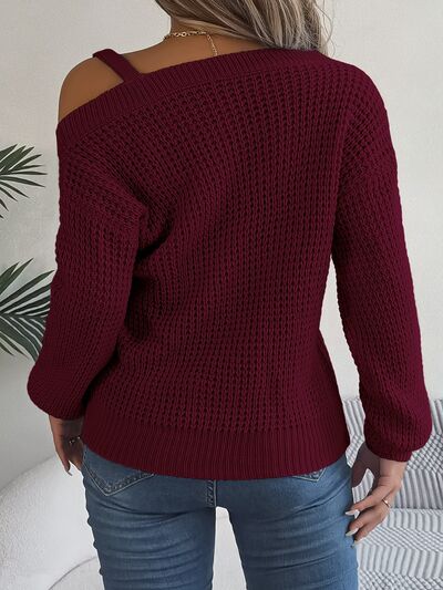 Asymmetrical Neck Sweater