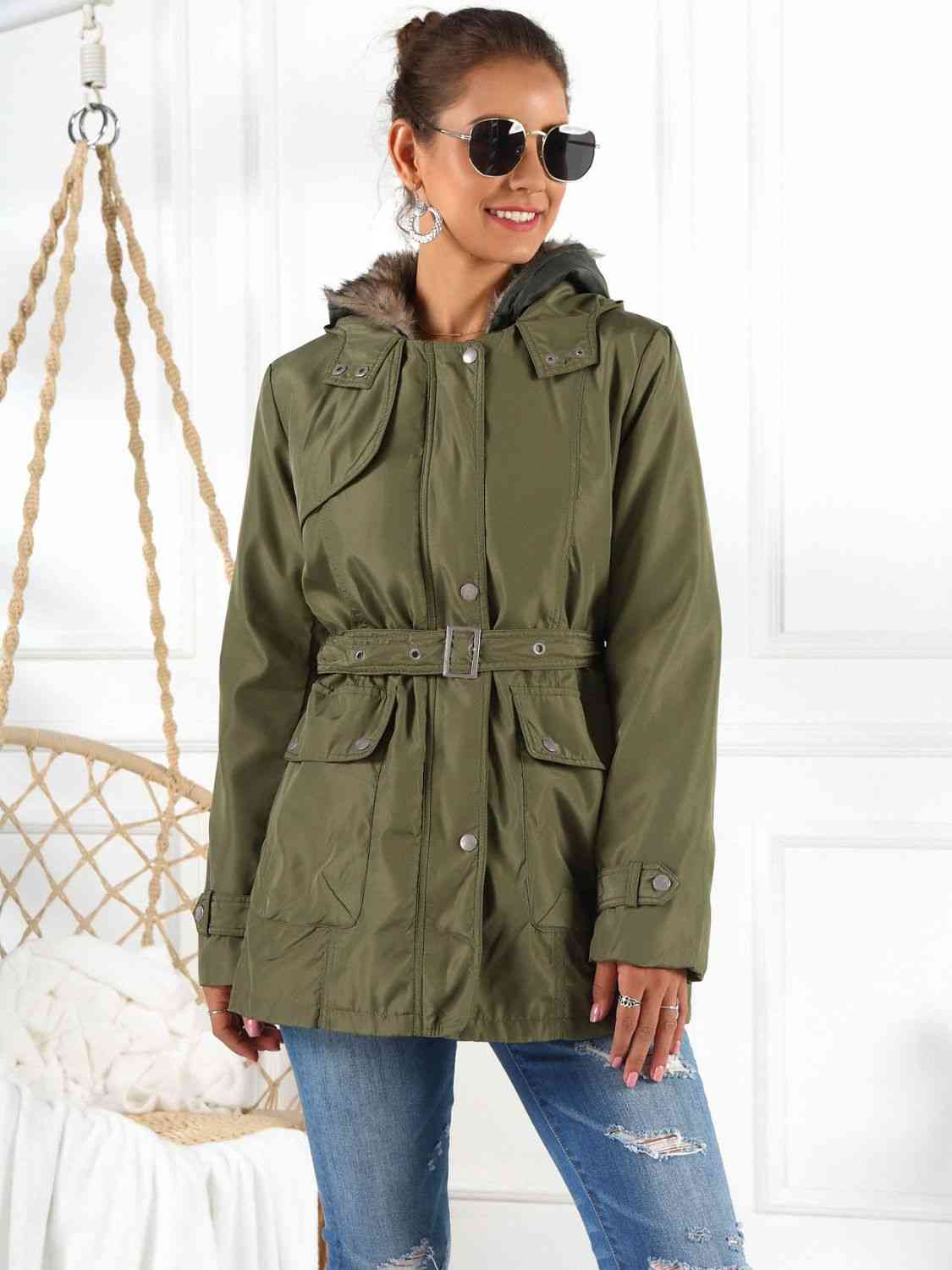 Hooded Jacket with Detachable Liner 3-Way Wear